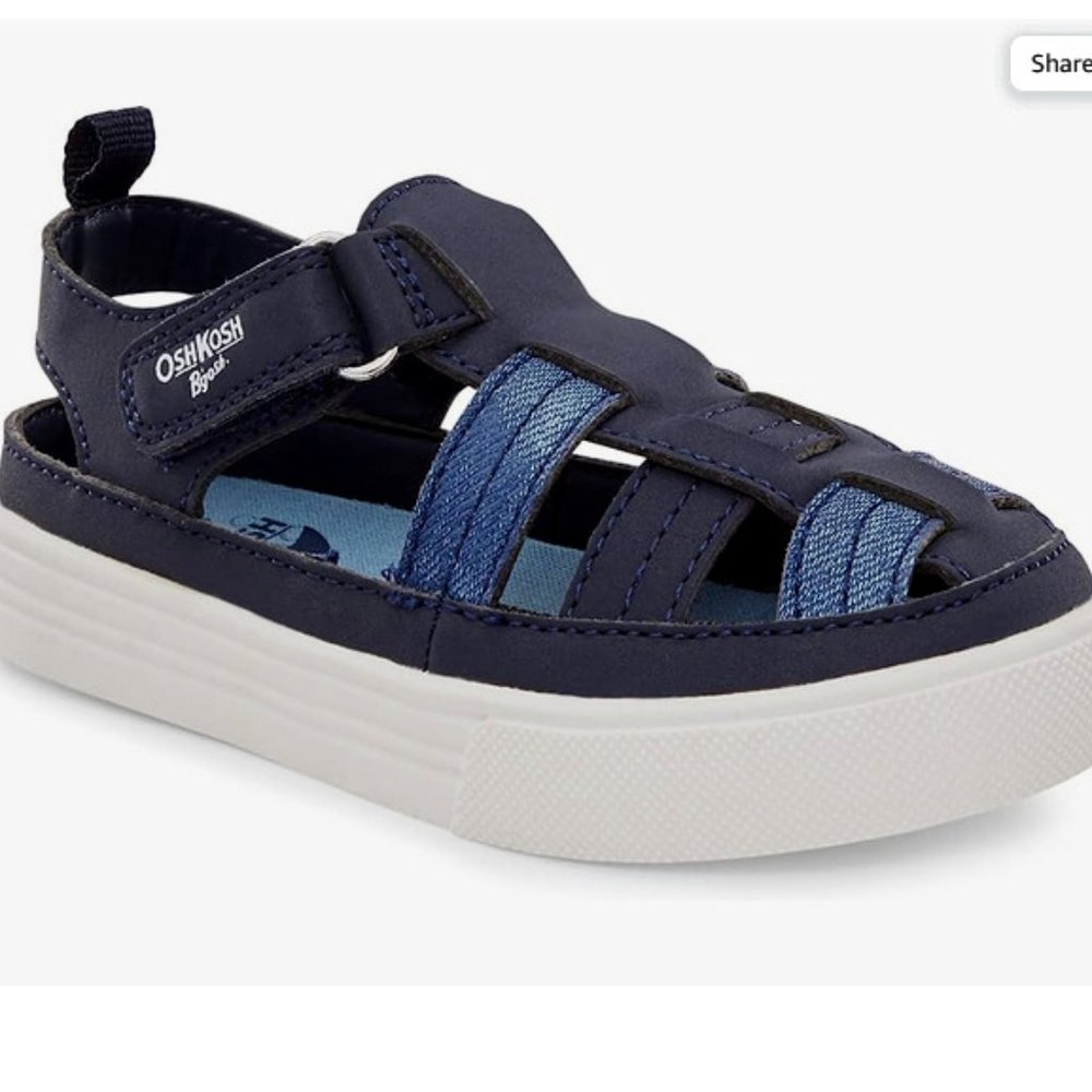 NWT OshKosh B'Gosh Unisex-Child Cilan Sandal Size Toddler 5 Color Navy